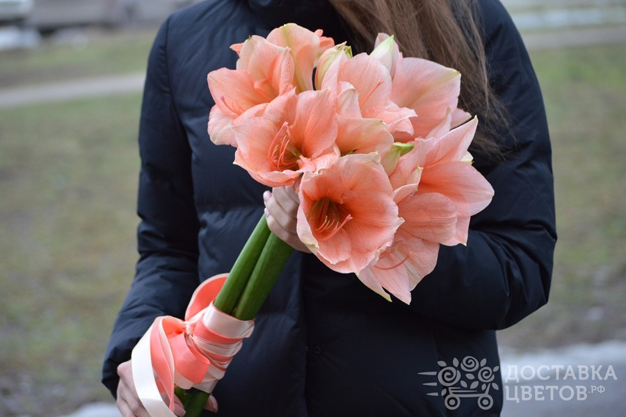 Амариллисы букеты искусственные цветы купить в интернет магазин